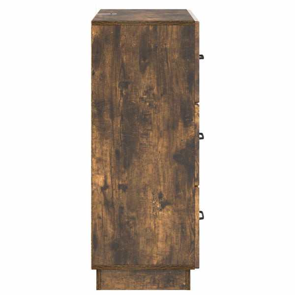 vidaXL Armoire à tiroirs Chêne fumé 66 x 34,5 x 87 cm
