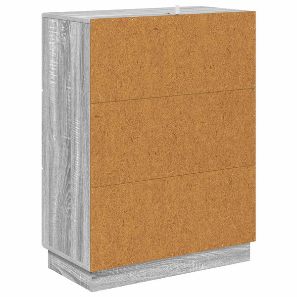 Grauer Schubladenschrank Sonoma, 66 cm