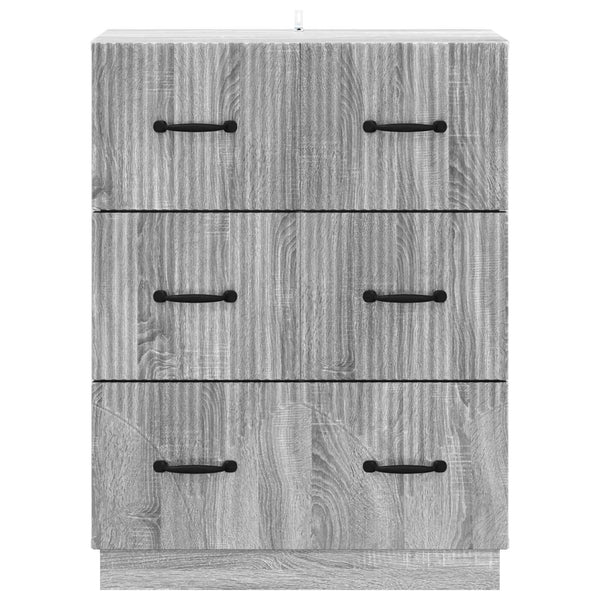 Grauer Schubladenschrank Sonoma, 66 cm