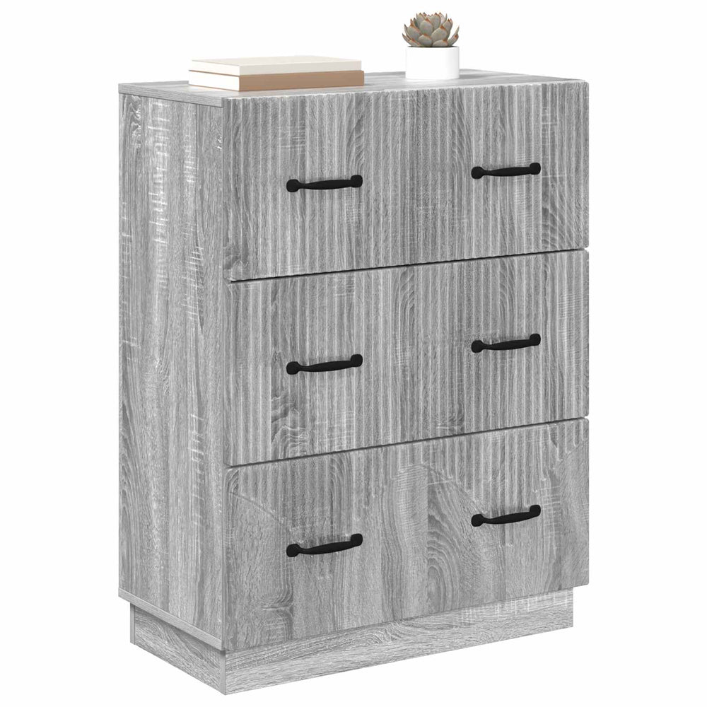 Grauer Schubladenschrank Sonoma, 66 cm