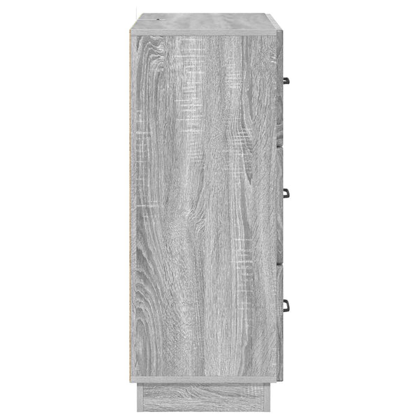 Grauer Schubladenschrank Sonoma, 66 cm