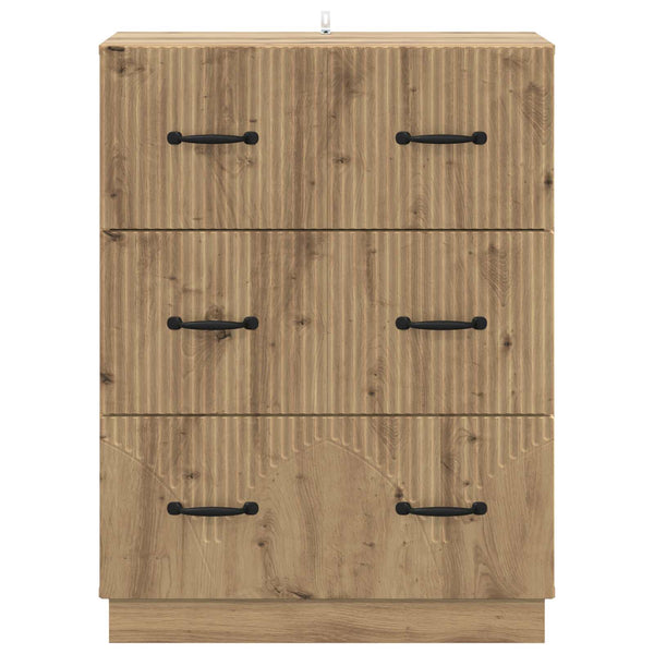 Schubladenschrank Artisan Eiche 66x34,5x87 cm