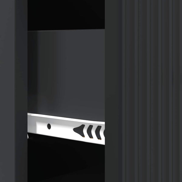 vidaXL Drawer Cabinet Black 33 x 34.5 x 87 cm Engineered Wood
