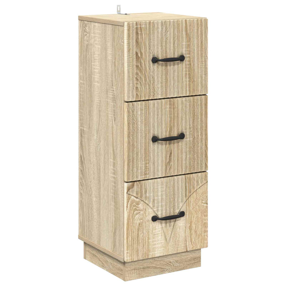 Schubladenschrank Sonoma Eiche, 87 cm hoch