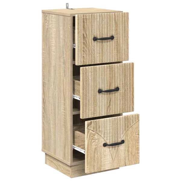 Schubladenschrank Sonoma Eiche, 87 cm hoch