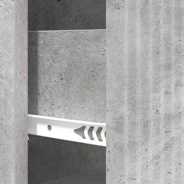 Betongrauer Schubladenschrank, 87 cm hoch