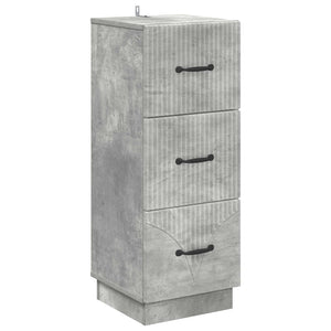 Betongrauer Schubladenschrank, 87 cm hoch