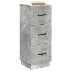 Betongrauer Schubladenschrank, 87 cm hoch
