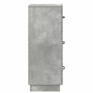 Betongrauer Schubladenschrank, 87 cm hoch