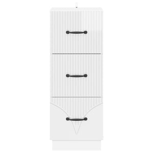 Hochglanz Schubladenschrank Weiß 87 cm