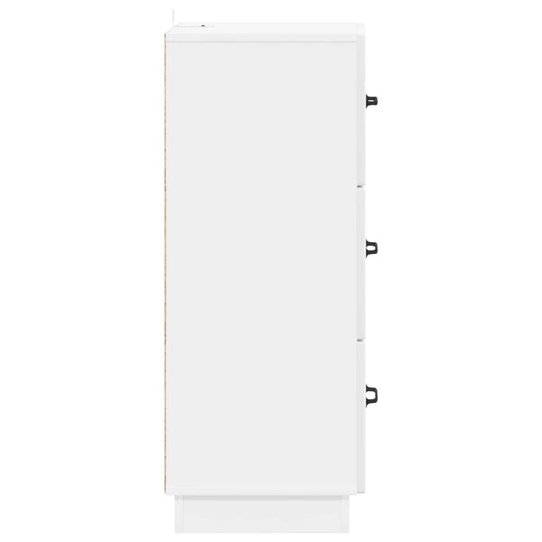Hochglanz Schubladenschrank Weiß 87 cm