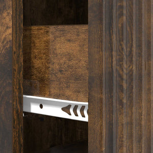 vidaXL Armoire à tiroirs Chêne fumé 33 x 34,5 x 87 cm