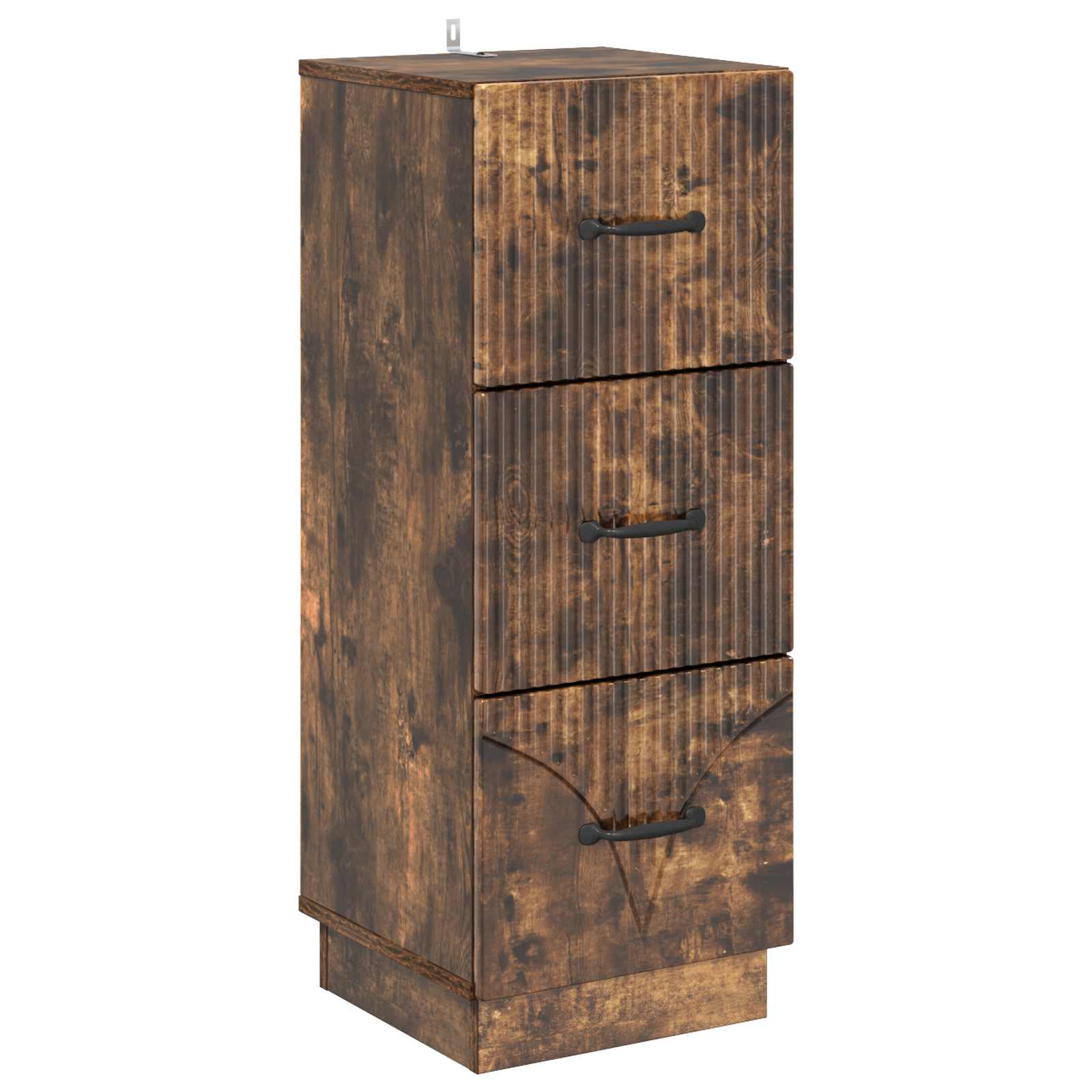 vidaXL Armoire à tiroirs Chêne fumé 33 x 34,5 x 87 cm
