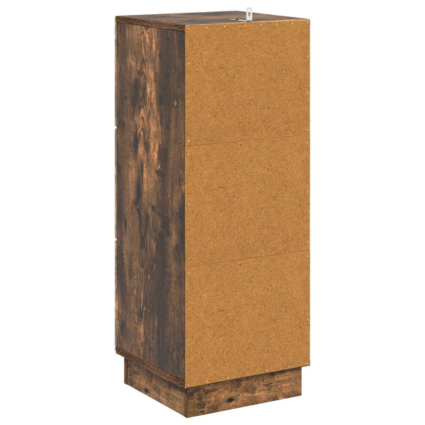 vidaXL Armoire à tiroirs Chêne fumé 33 x 34,5 x 87 cm