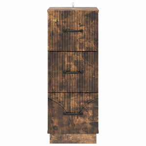 vidaXL Armoire à tiroirs Chêne fumé 33 x 34,5 x 87 cm