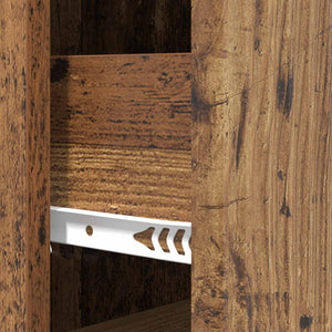 vidaXL Meuble de rangement à tiroirs en bois de récupération 33 x 34,5 x 87 cm en bois d'ingénierie