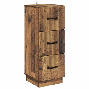 vidaXL Meuble de rangement à tiroirs en bois de récupération 33 x 34,5 x 87 cm en bois d'ingénierie