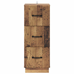 vidaXL Meuble de rangement à tiroirs en bois de récupération 33 x 34,5 x 87 cm en bois d'ingénierie