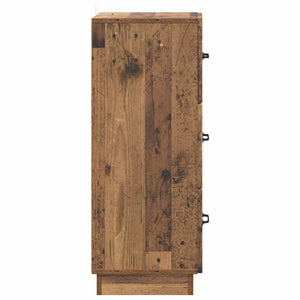 vidaXL Meuble de rangement à tiroirs en bois de récupération 33 x 34,5 x 87 cm en bois d'ingénierie