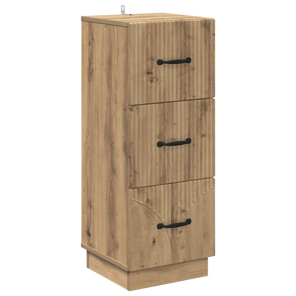 Schubladenschrank Artisan-Eiche, 87 cm hoch