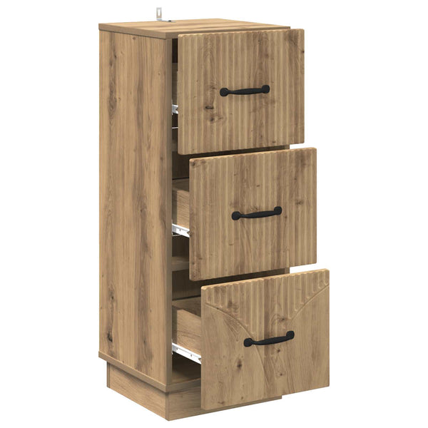 Schubladenschrank Artisan-Eiche, 87 cm hoch