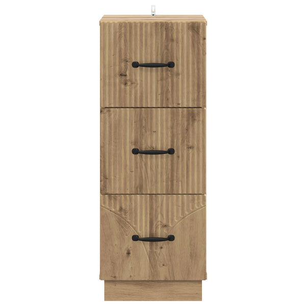 Schubladenschrank Artisan-Eiche, 87 cm hoch