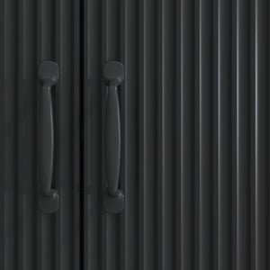 vidaXL Buffet Noir 89 x 34,5 x 77 cm Bois d'ingénierie