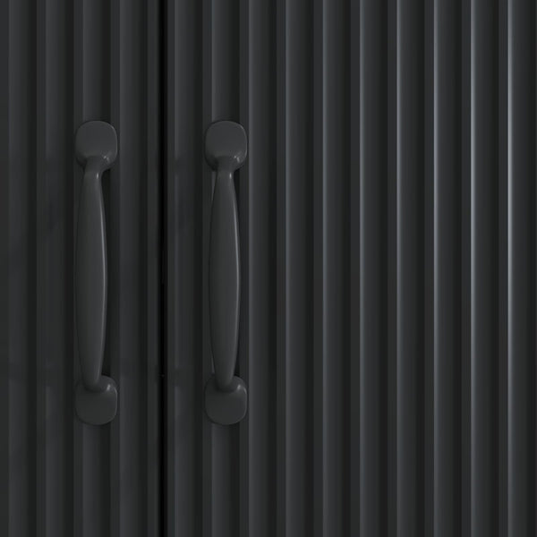vidaXL Buffet Noir 89 x 34,5 x 77 cm Bois d'ingénierie