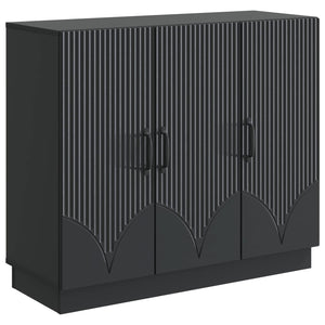 vidaXL Buffet Noir 89 x 34,5 x 77 cm Bois d'ingénierie