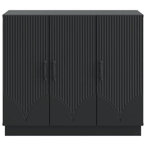 vidaXL Buffet Noir 89 x 34,5 x 77 cm Bois d'ingénierie