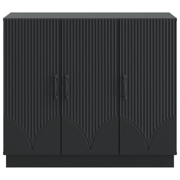 vidaXL Buffet Noir 89 x 34,5 x 77 cm Bois d'ingénierie