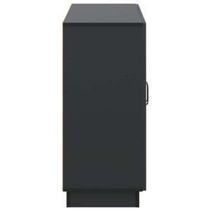 vidaXL Buffet Noir 89 x 34,5 x 77 cm Bois d'ingénierie