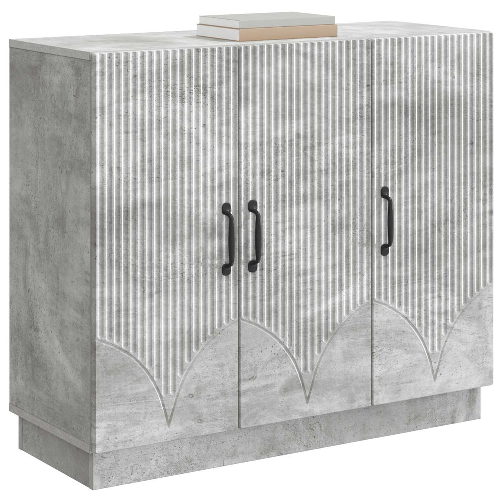 vidaXL Sideboard Concrete Gray 89 x 34.5 x 77 cm Engineered Wood
