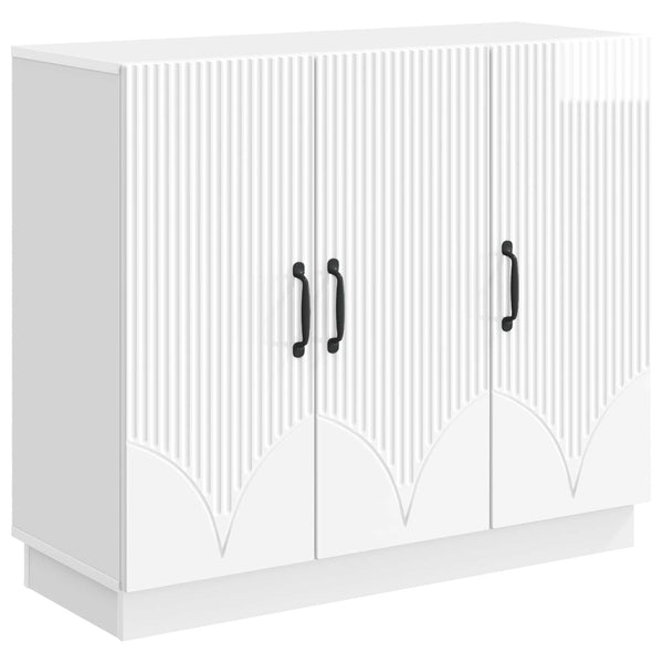 Hochglanz Sideboard Weiß 89x34,5x77cm