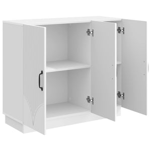 Hochglanz Sideboard Weiß 89x34,5x77cm