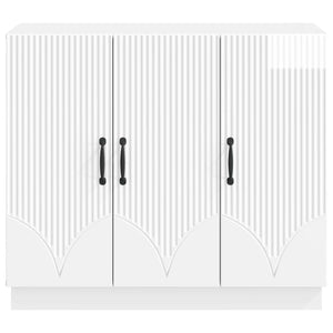 Hochglanz Sideboard Weiß 89x34,5x77cm