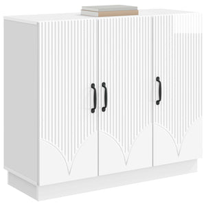 Hochglanz Sideboard Weiß 89x34,5x77cm