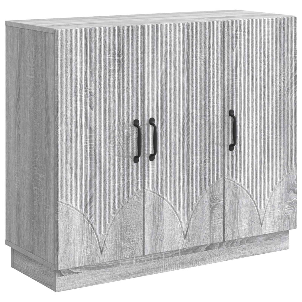 vidaXL Sideboard Grey Sonoma 89 x 34.5 x 77 cm Engineered Wood