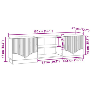 Weißer TV-Schrank 150 cm