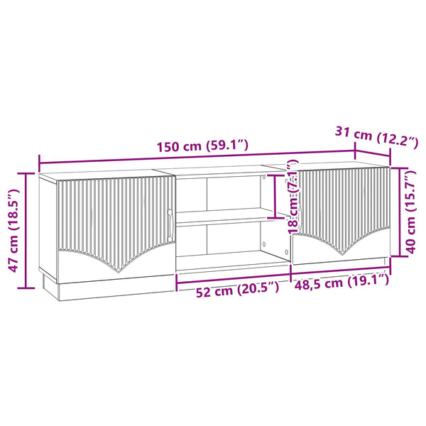Weißer TV-Schrank 150 cm