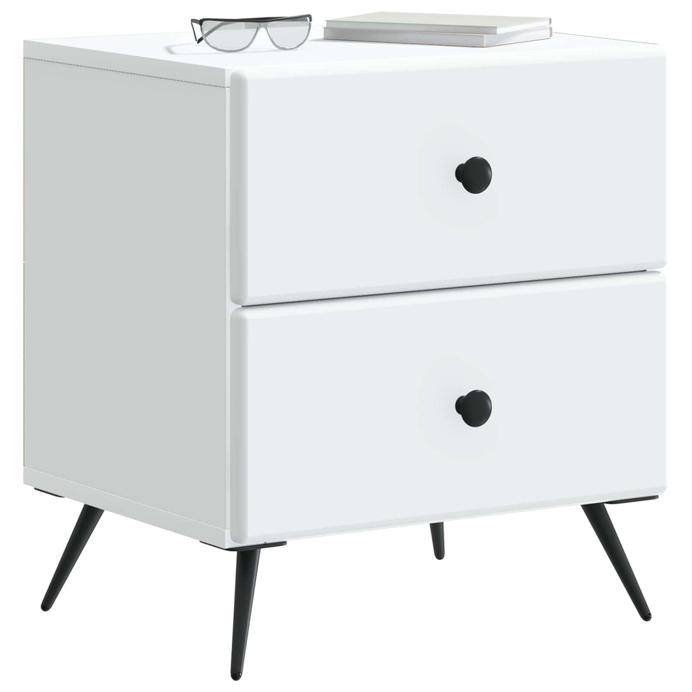 vidaXL Nightstand 2 pcs White 43 x 34.5 x 47.5 cm Engineered Wood