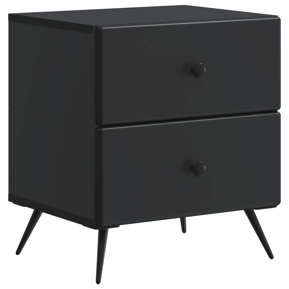 vidaXL Bedside Table Black 43 x 34.5 x 47.5 cm Engineered Wood