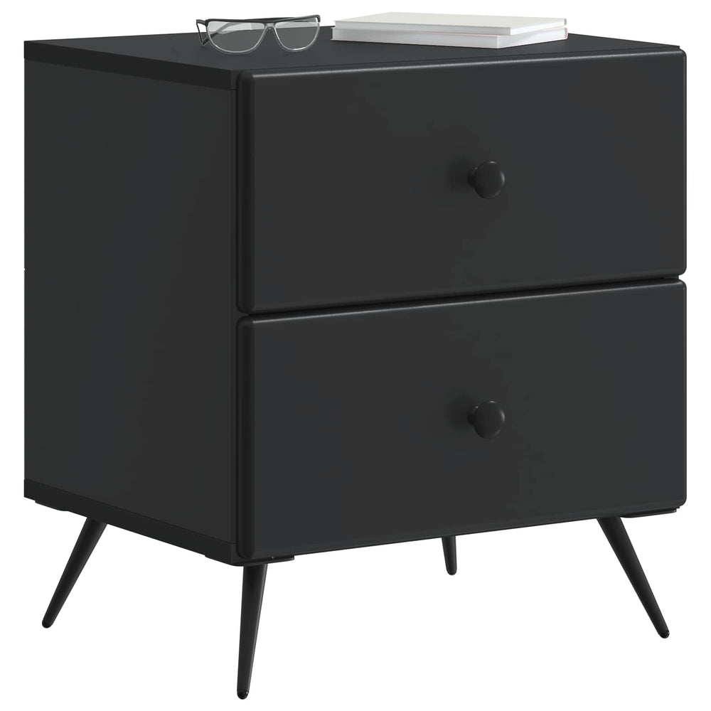 vidaXL Bedside Table Black 43 x 34.5 x 47.5 cm Engineered Wood