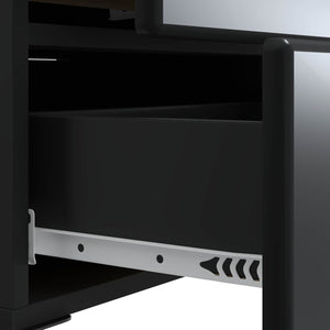Nachttisch 2er Set Schwarz Holz