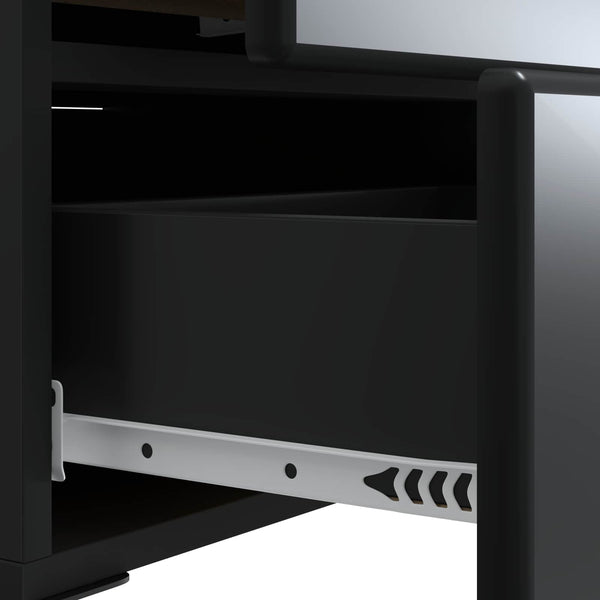 Nachttisch 2er Set Schwarz Holz