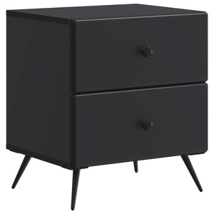 Nachttisch 2er Set Schwarz Holz