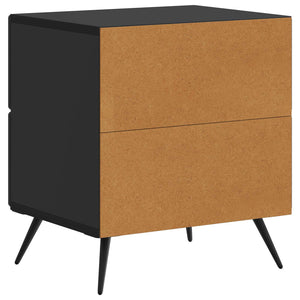 Nachttisch 2er Set Schwarz Holz