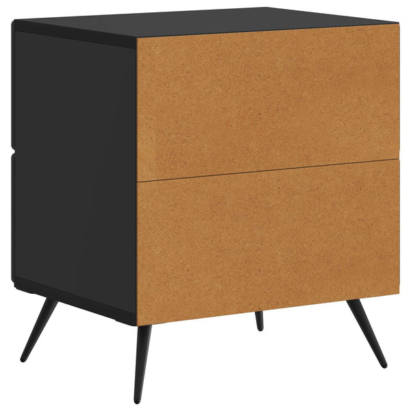 Nachttisch 2er Set Schwarz Holz