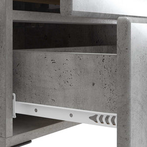 vidaXL Table de chevet gris béton 43 x 34,5 x 47,5 cm Bois d'ingénierie
