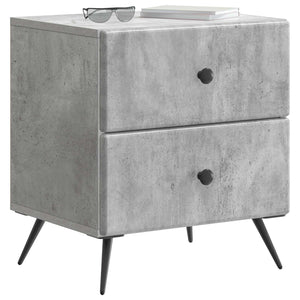 vidaXL Table de chevet gris béton 43 x 34,5 x 47,5 cm Bois d'ingénierie